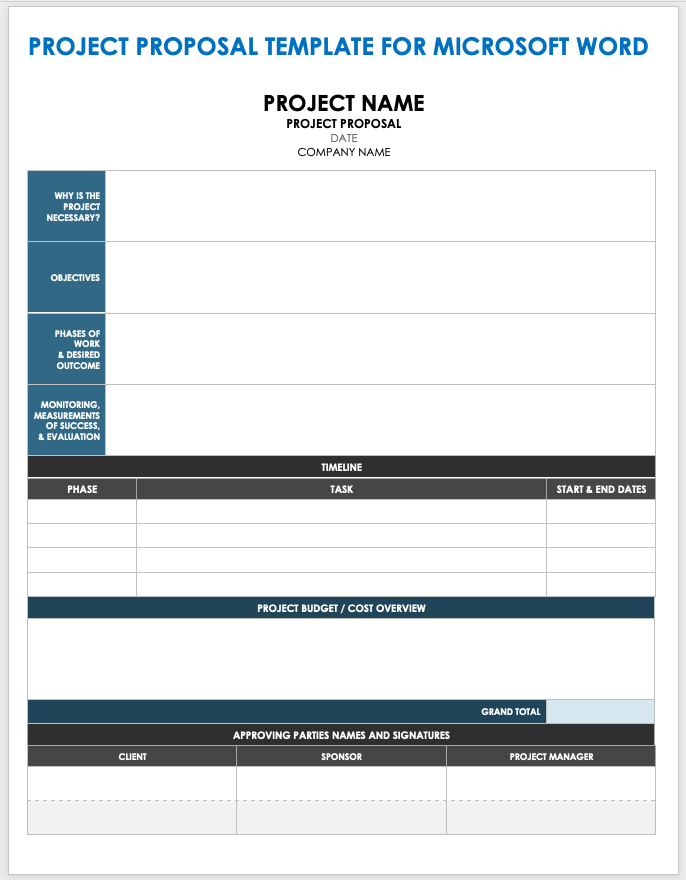 Free Microsoft Word Project Management Templates | Smartsheet (2024)