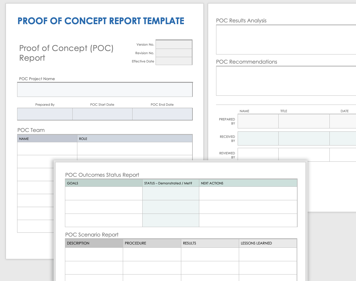 Proof Of Concept Document Template Download