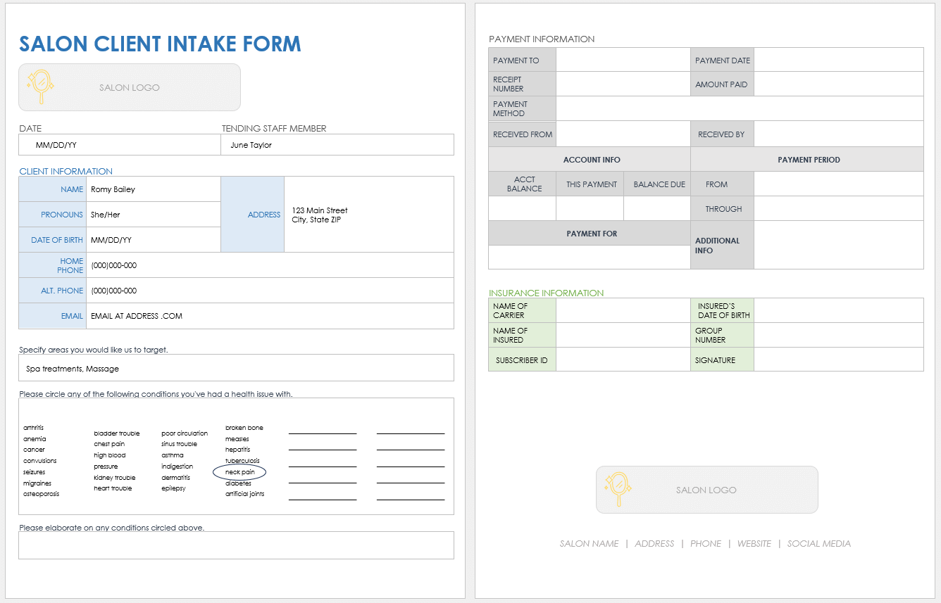 Free Client Intake Templates And Forms Smartsheet 8024