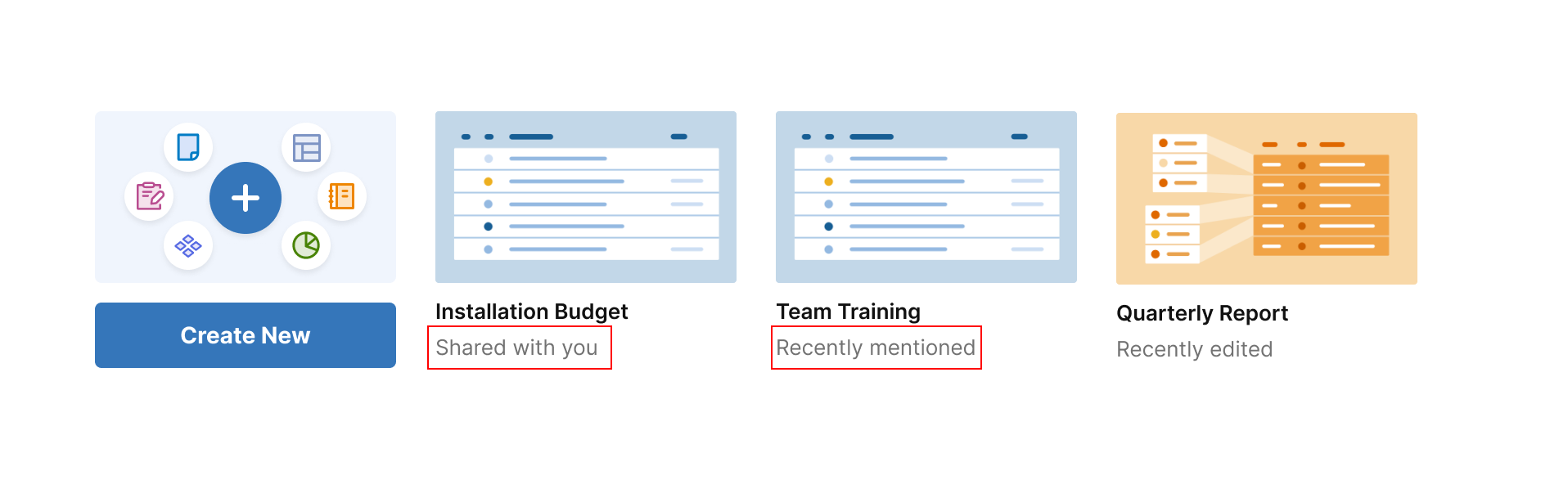 Smartsheet Workspace screen