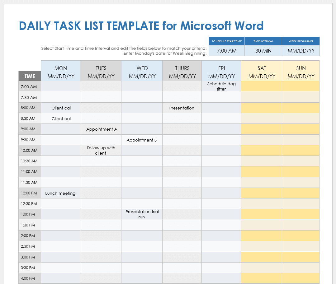 2024 Weekly Calendar List Template Microsoft Word - Marjy Shannen