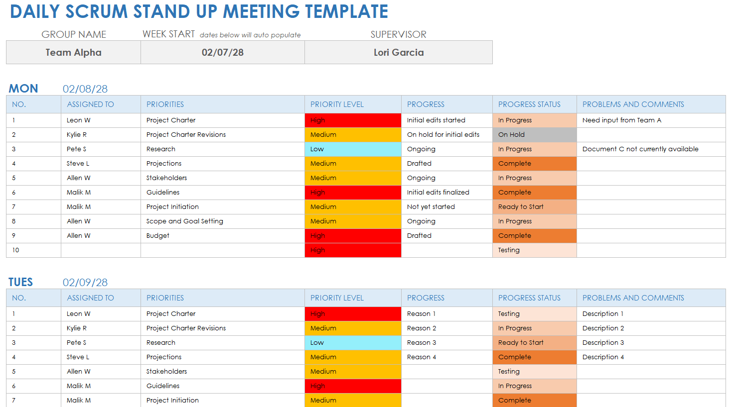 Free Scrum Meeting Templates