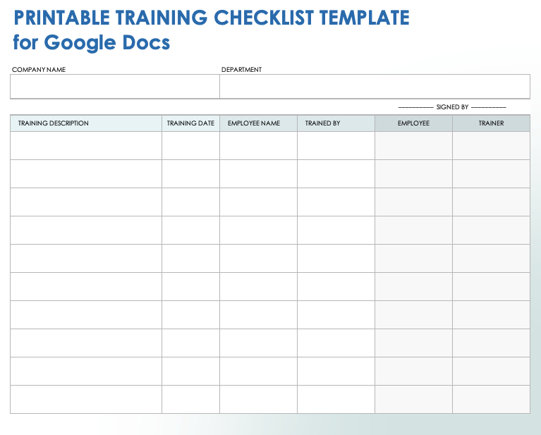 Travel Checklist Free Google Sheets Template by Free Google Docs