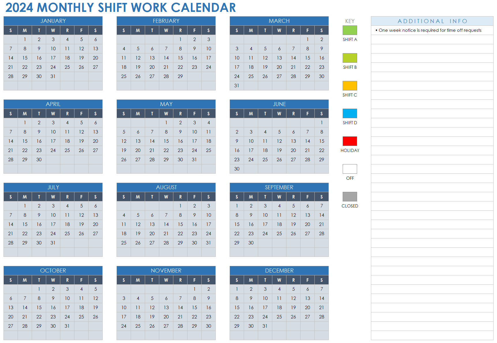 free monthly employee work schedule template excel