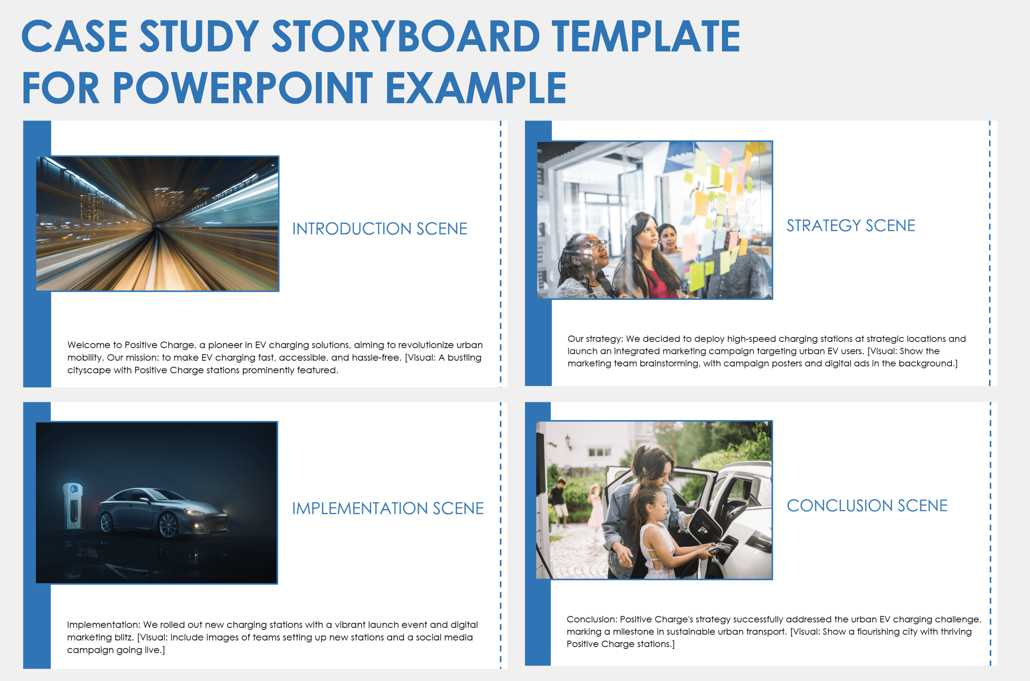 Case Study Storyboard Example Template PowerPoint