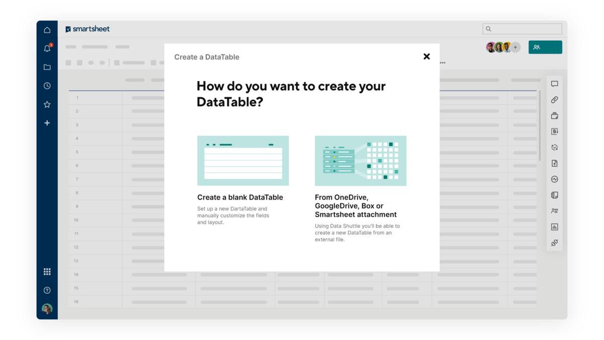 How do you want to create your DataTable?