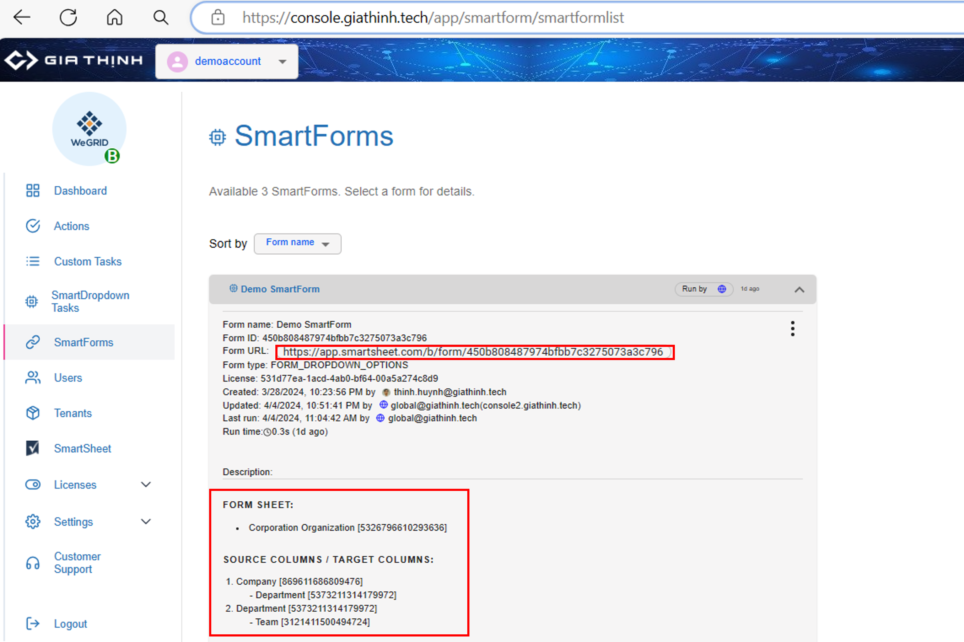 Smartform Task