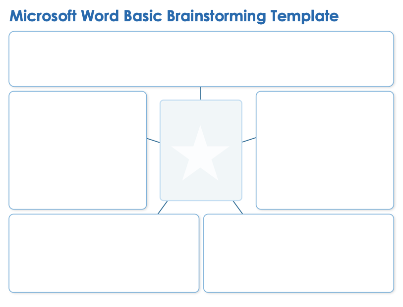 Microsoft Word Basic Brainstorming Template