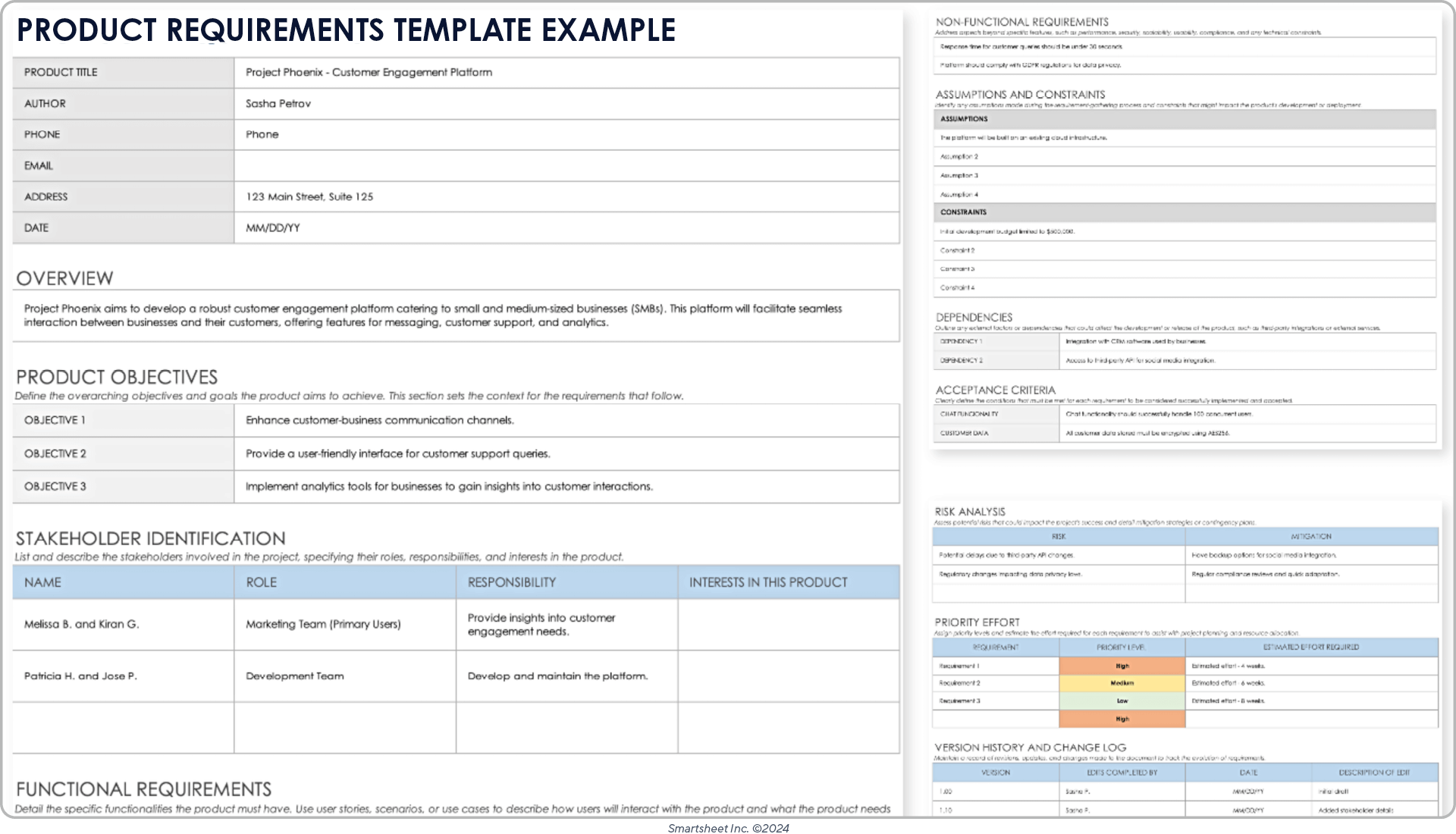 Product Requirement Document Template