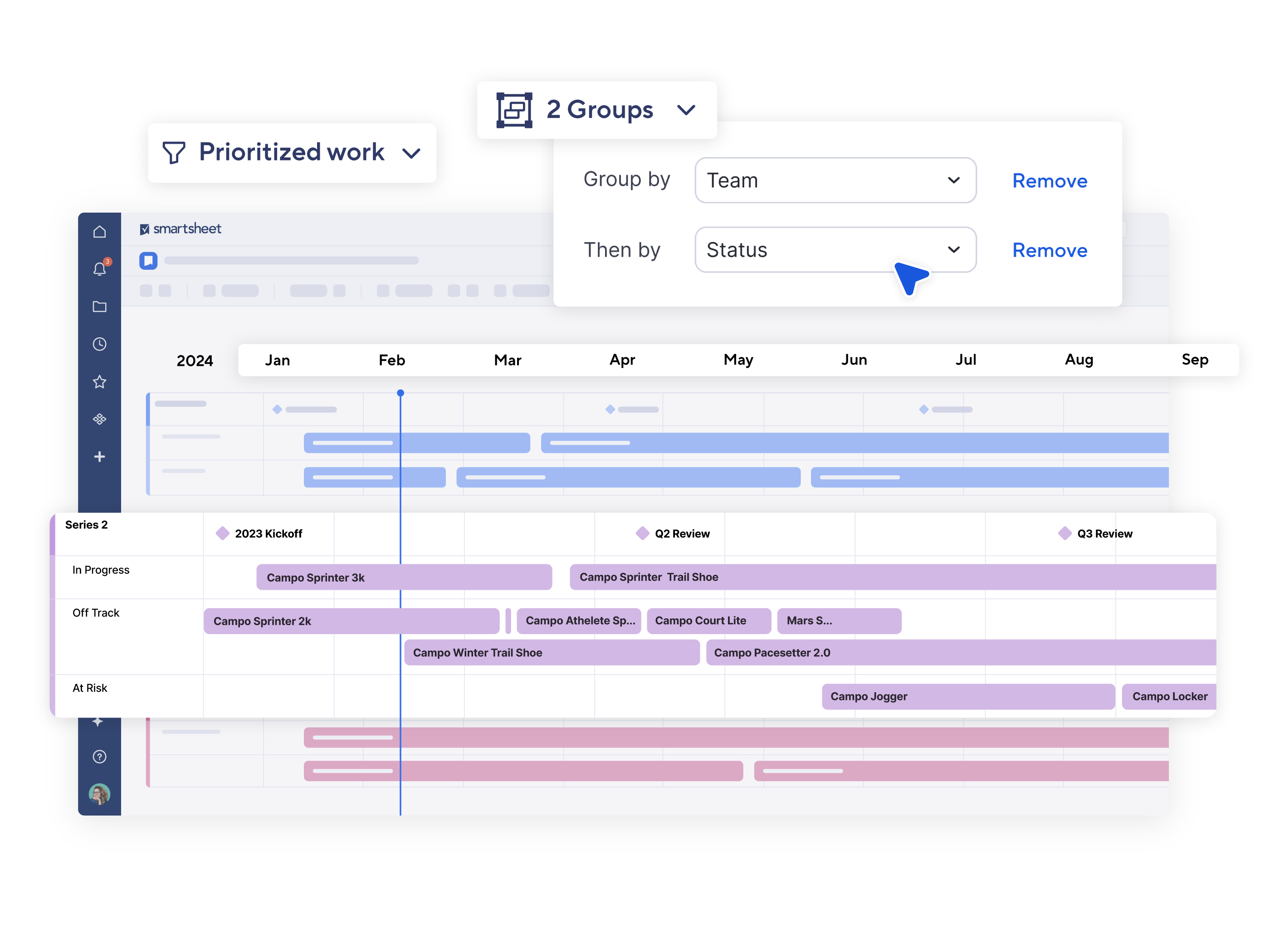 Features Sheet View Timeline 