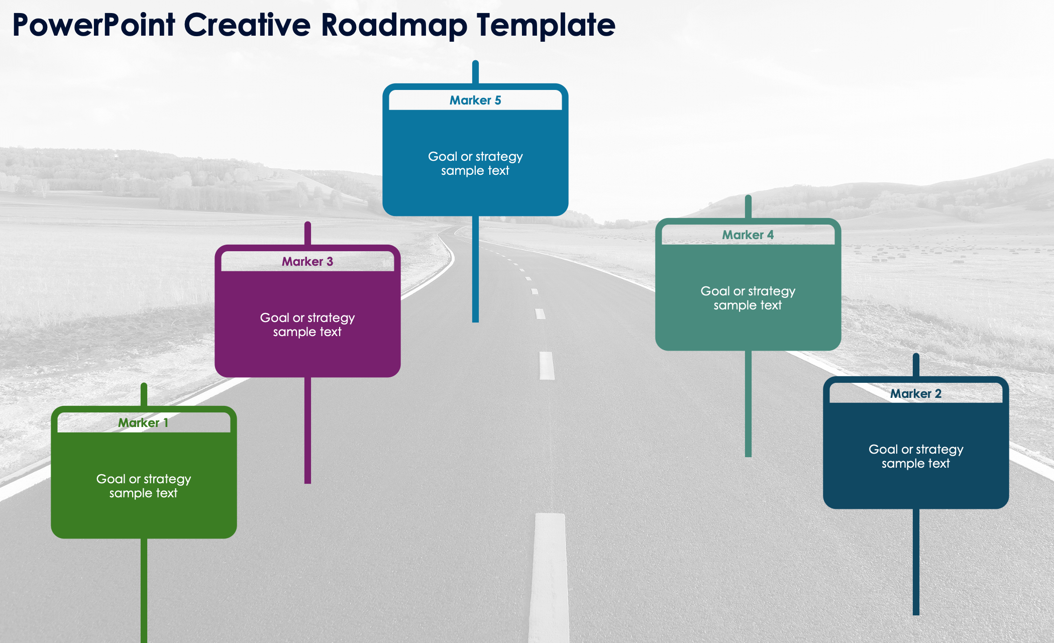 PowerPoint Creative Roadmap Template
