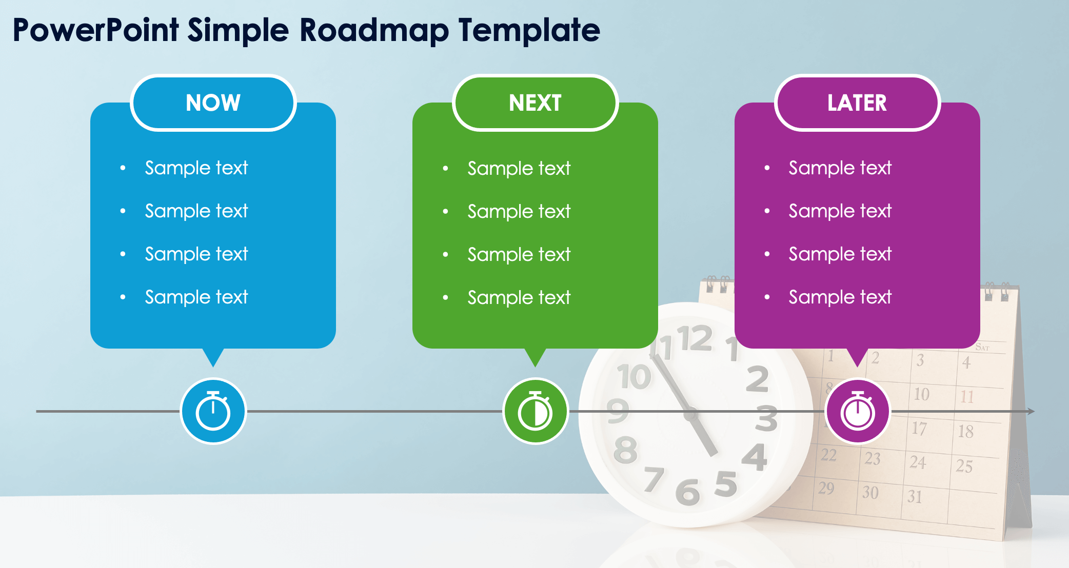 PowerPoint Simple Roadmap Template