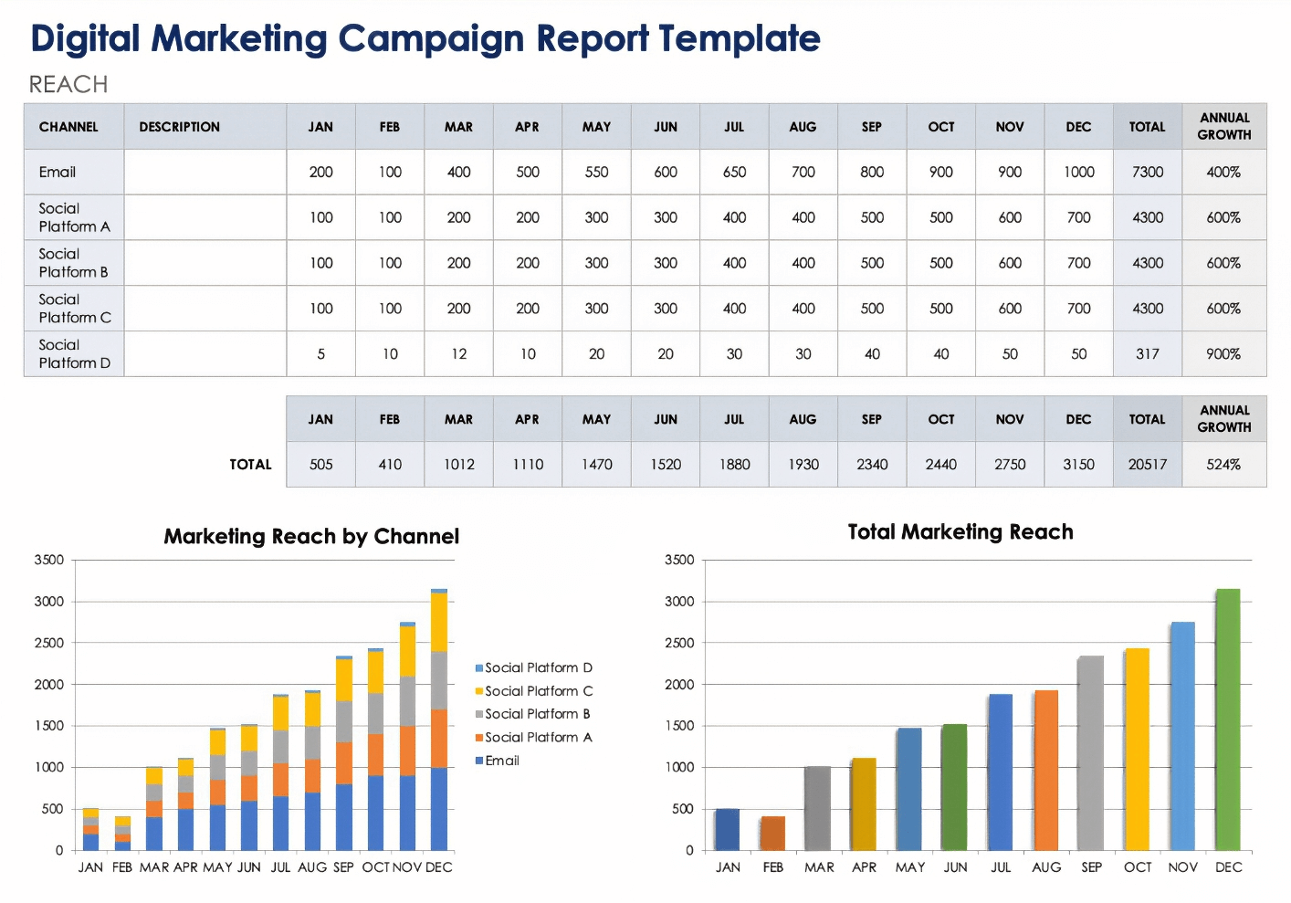 digital marketing campaign report template