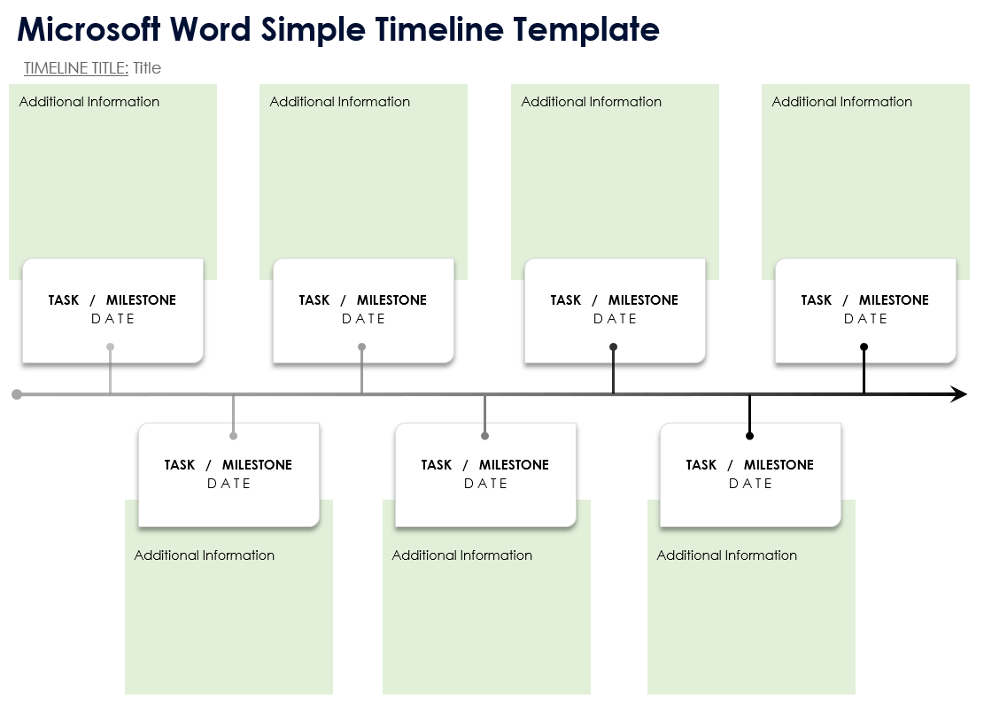 Microsoft Word Simple Timeline Template