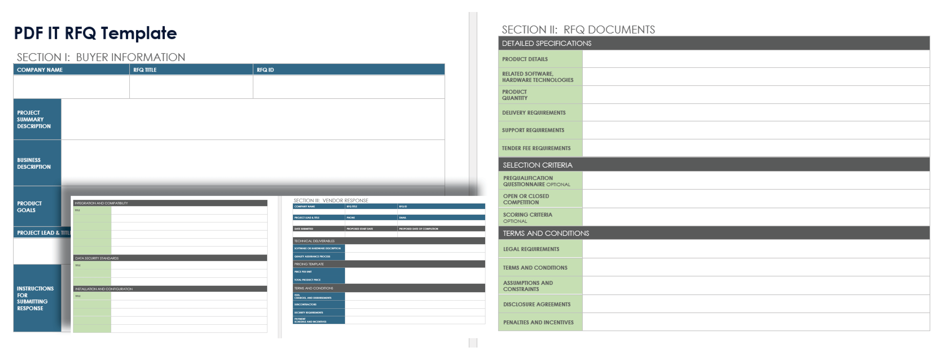 Free PDF Request for Quote (RFQ) Templates & Forms