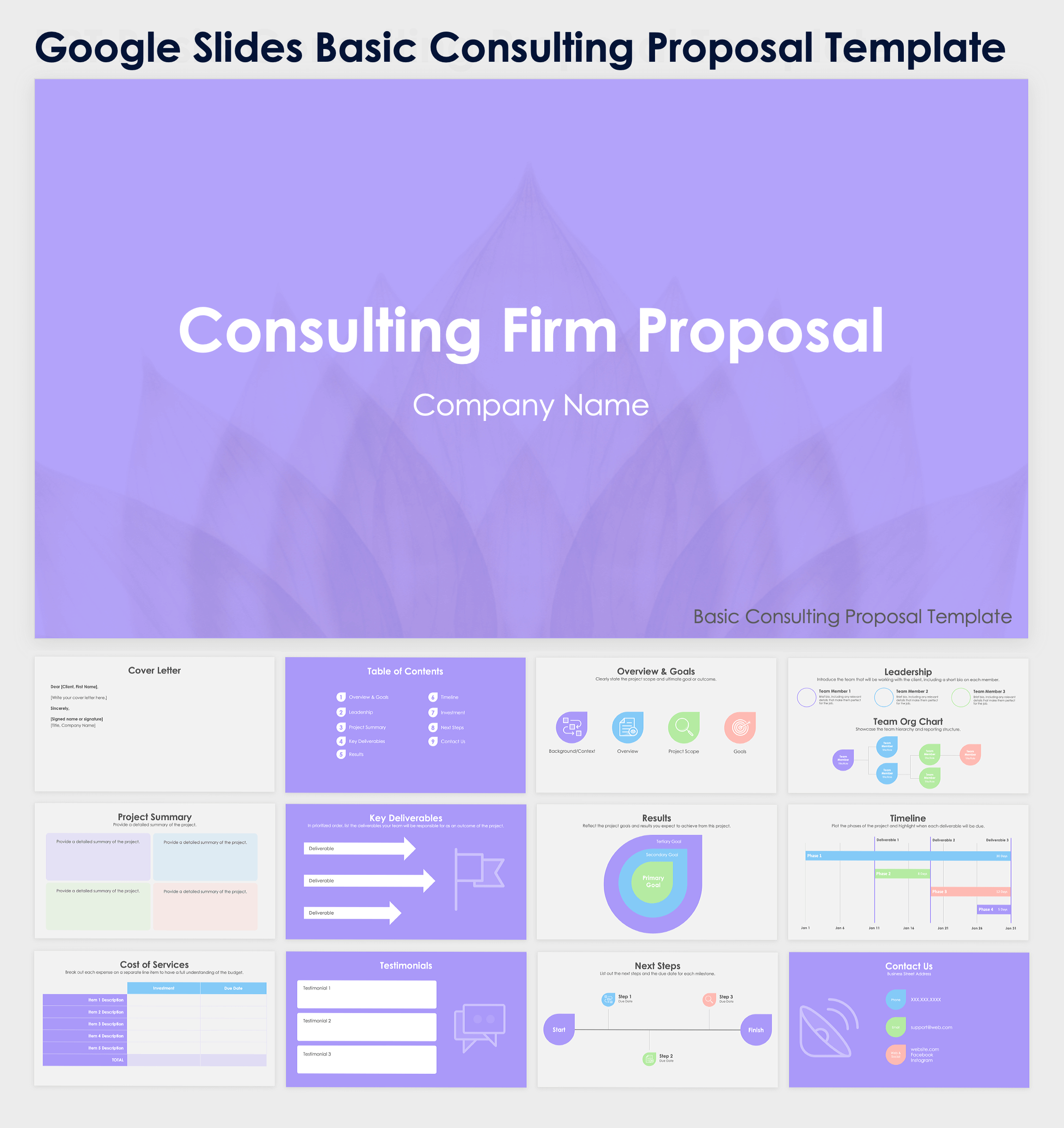 Google Slides Basic Consulting Proposal Template