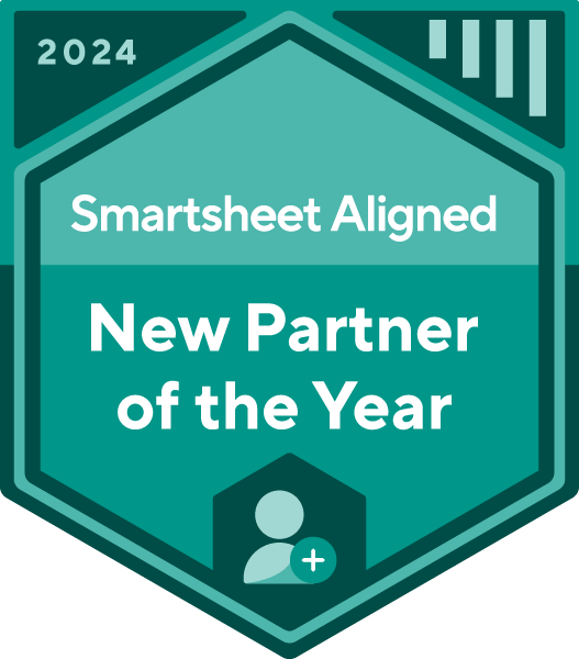 Smartsheet Aligned 2024 New Partner of the Year award