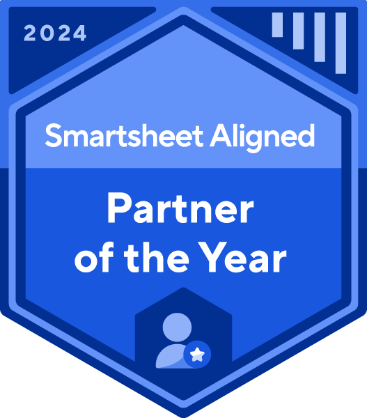 Smartsheet Aligned 2024 Partner of the Year award