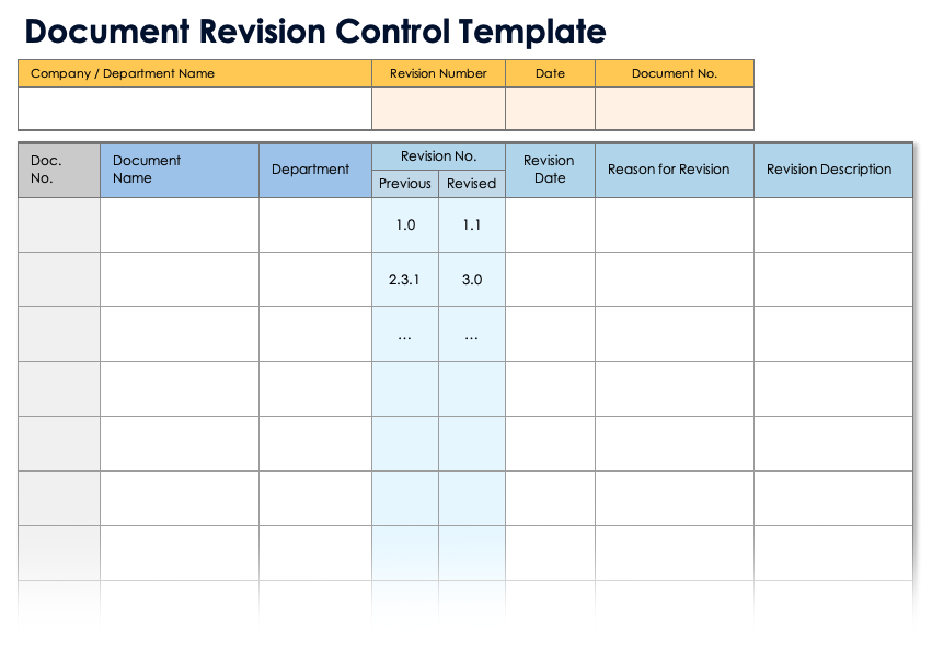 Document Revision Control Template