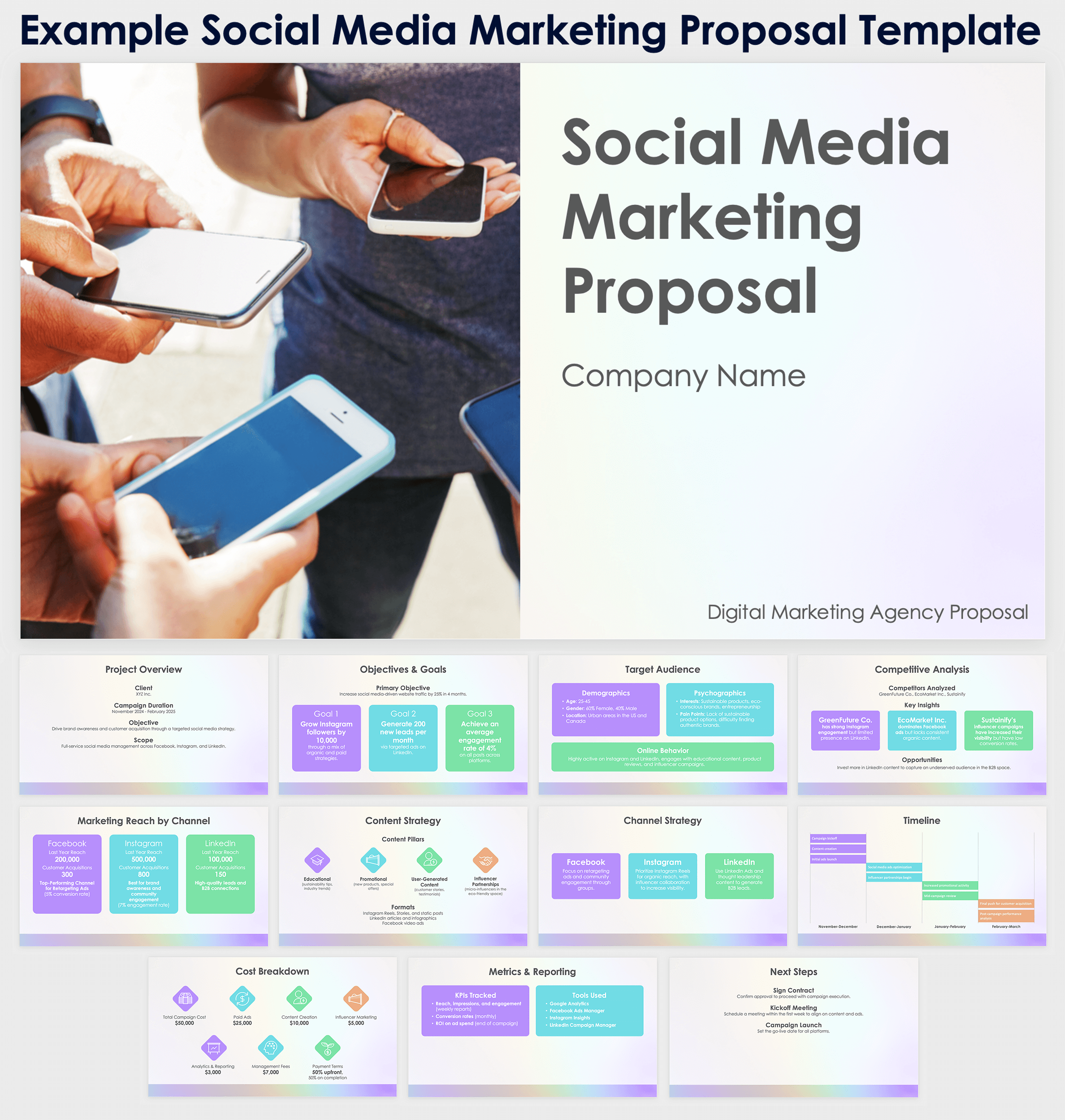 Social Media Marketing Proposal Template Example