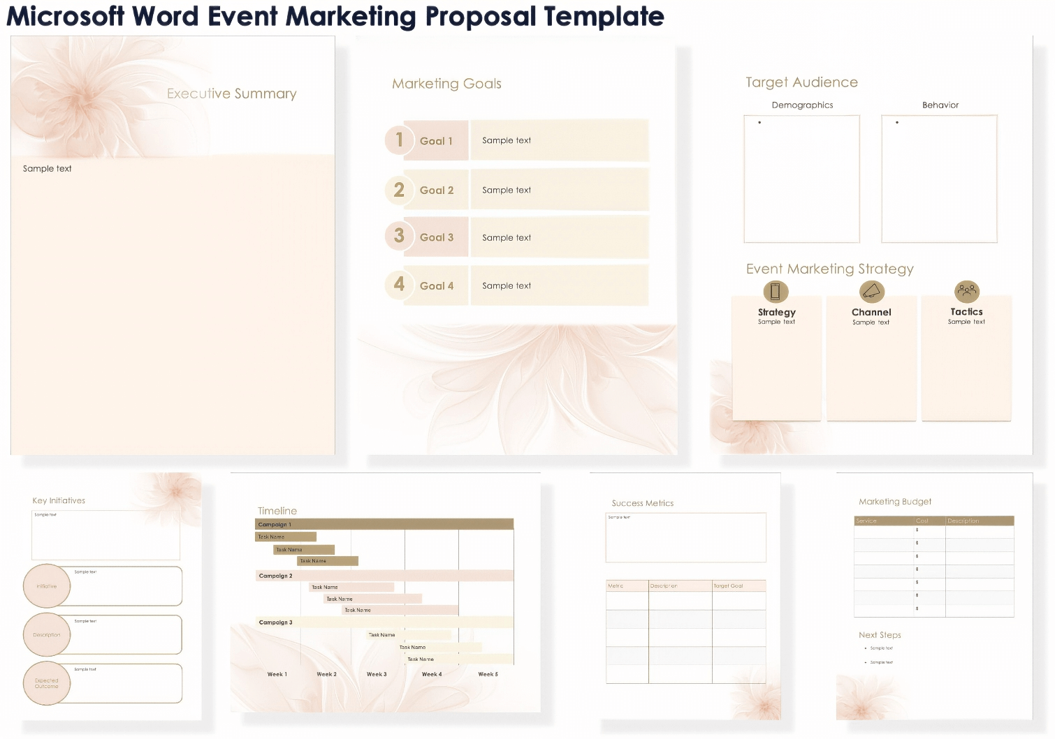 Microsoft Word Event Marketing Proposal Template