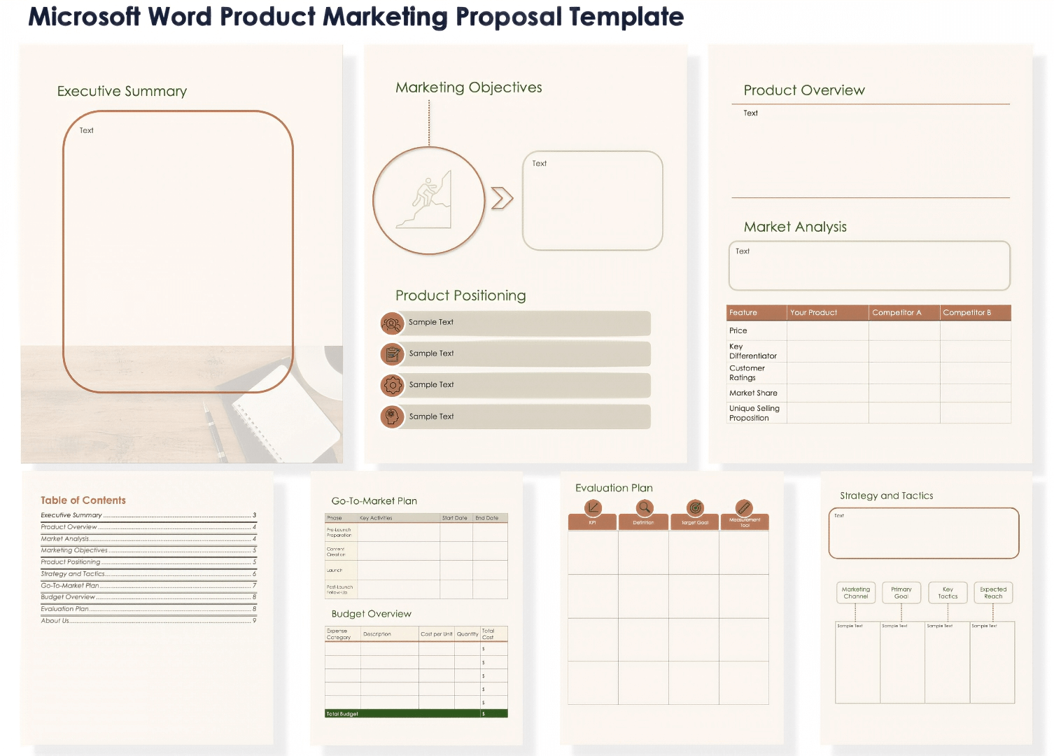 Microsoft Word Product Marketing Proposal Template