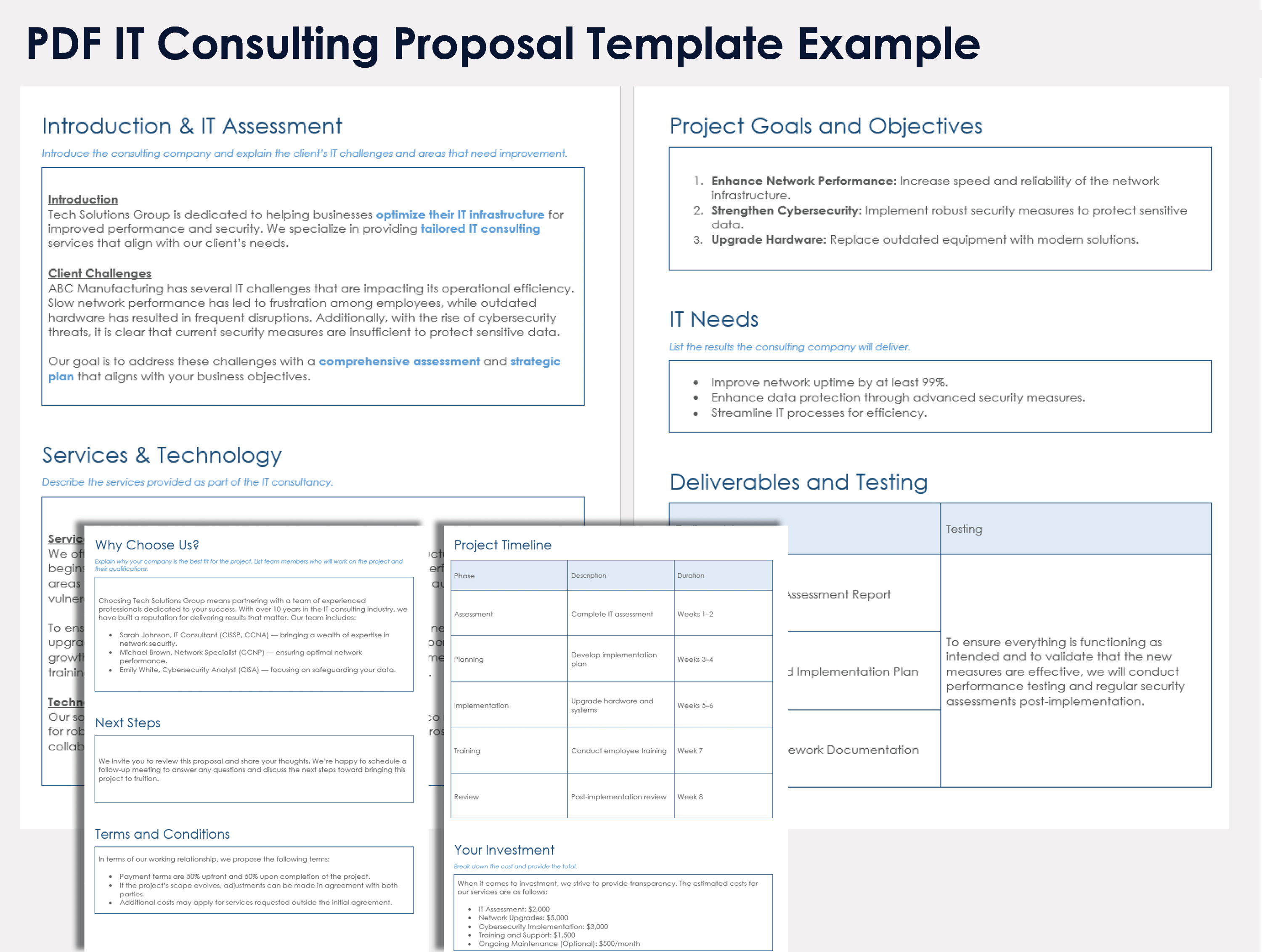 PDF IT Consulting Proposal Template Example