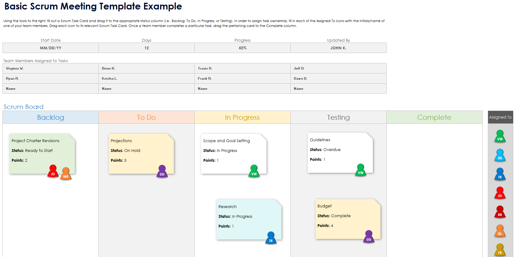 Basic Scrum Meeting Template