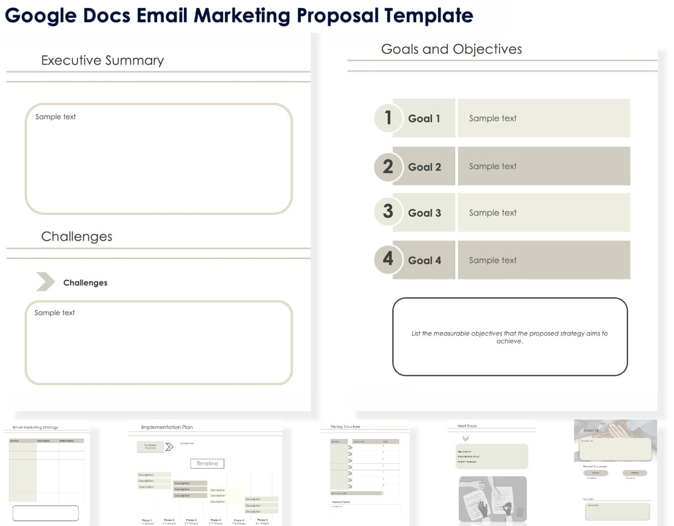 Google Docs Email Marketing Proposal Template