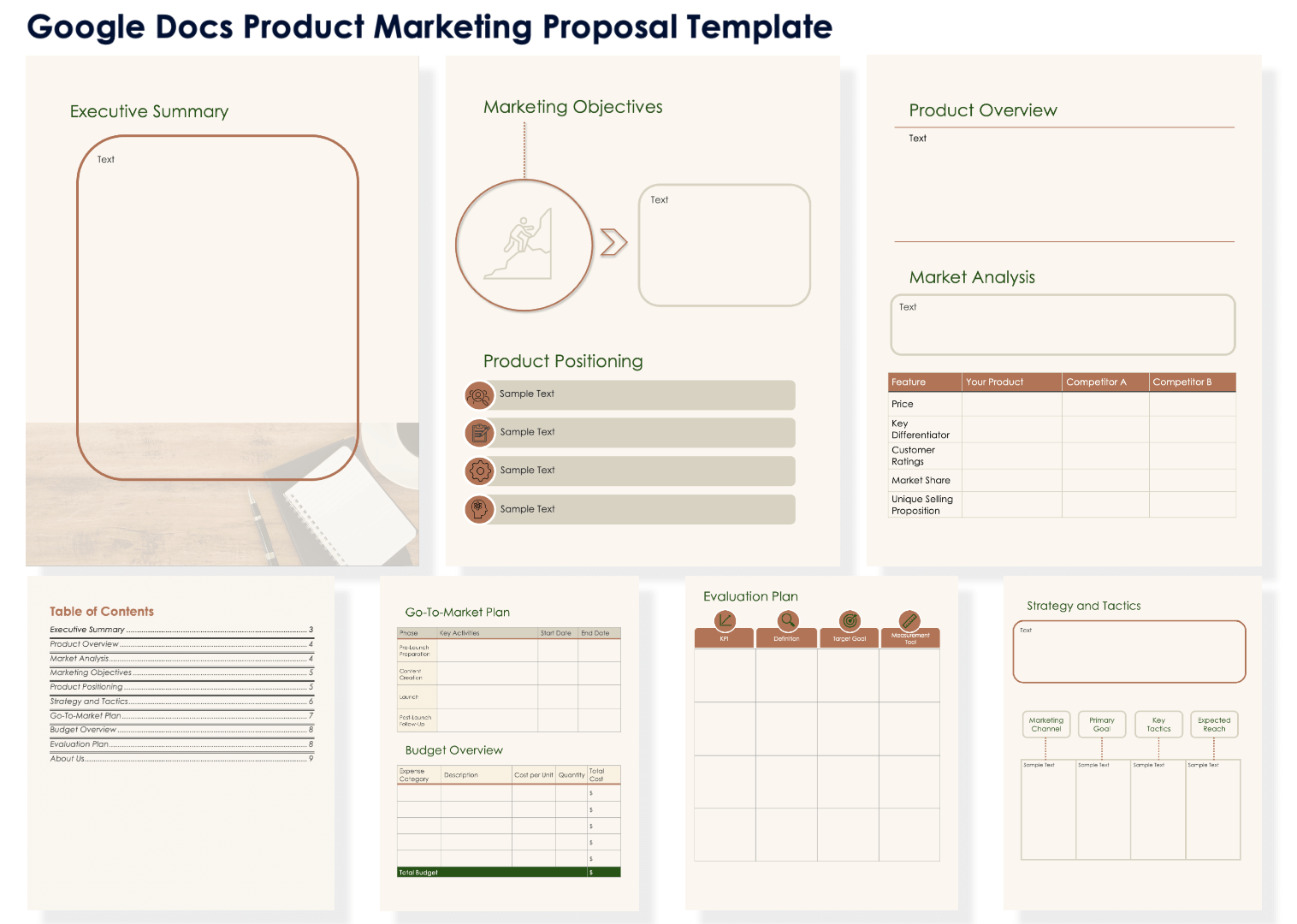 Google Docs Product Marketing Proposal Template