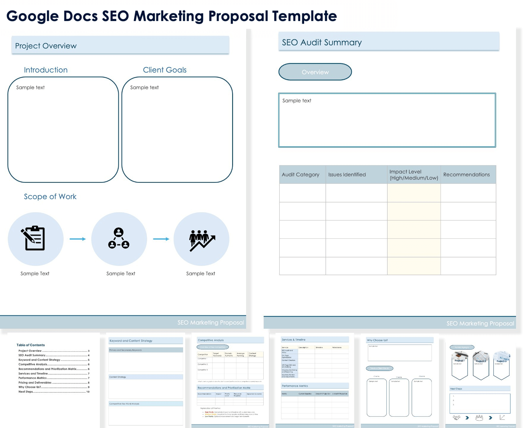 Google Docs SEO Marketing Proposal Template