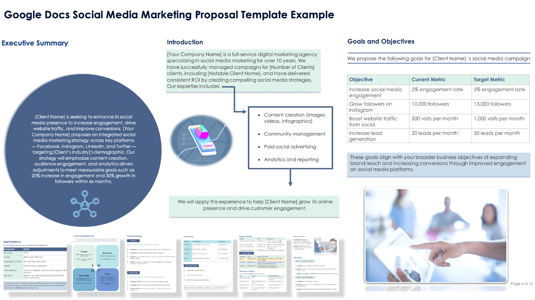 Google Docs Social Media Marketing Proposal Template