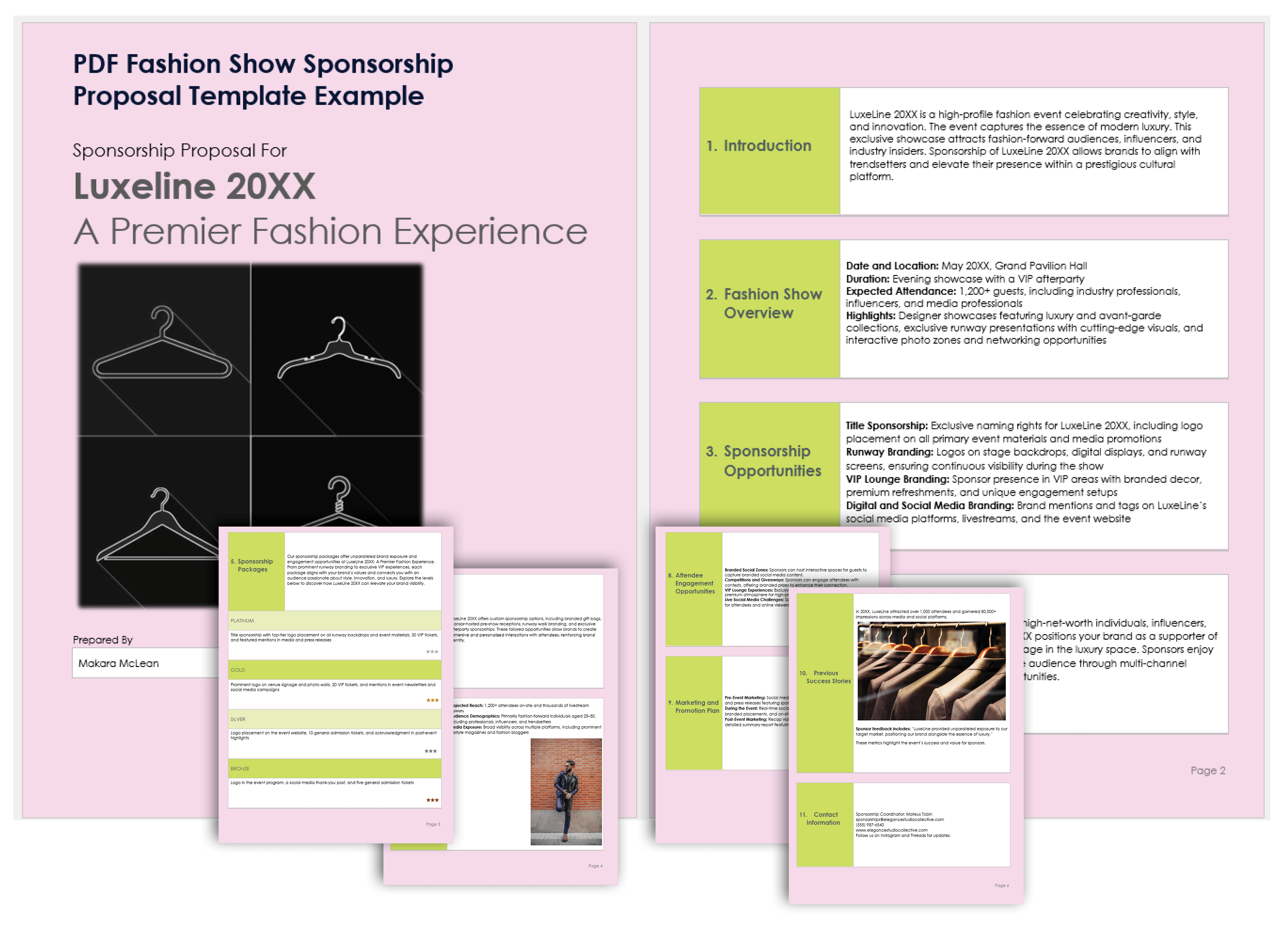 PDF Fashion Show Sponsorship Proposal Template Example