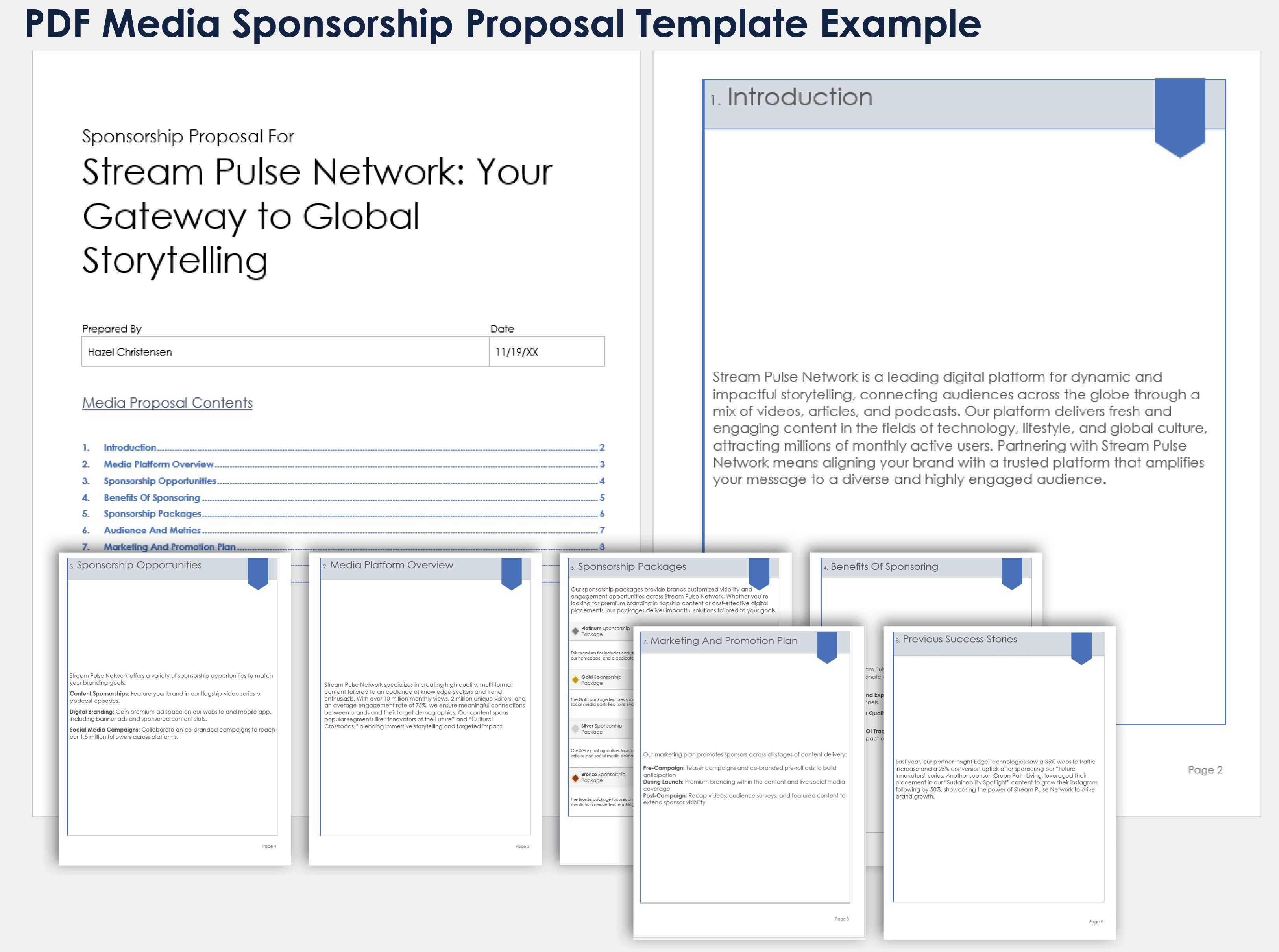 PDF Media Sponsorship Proposal Template Example