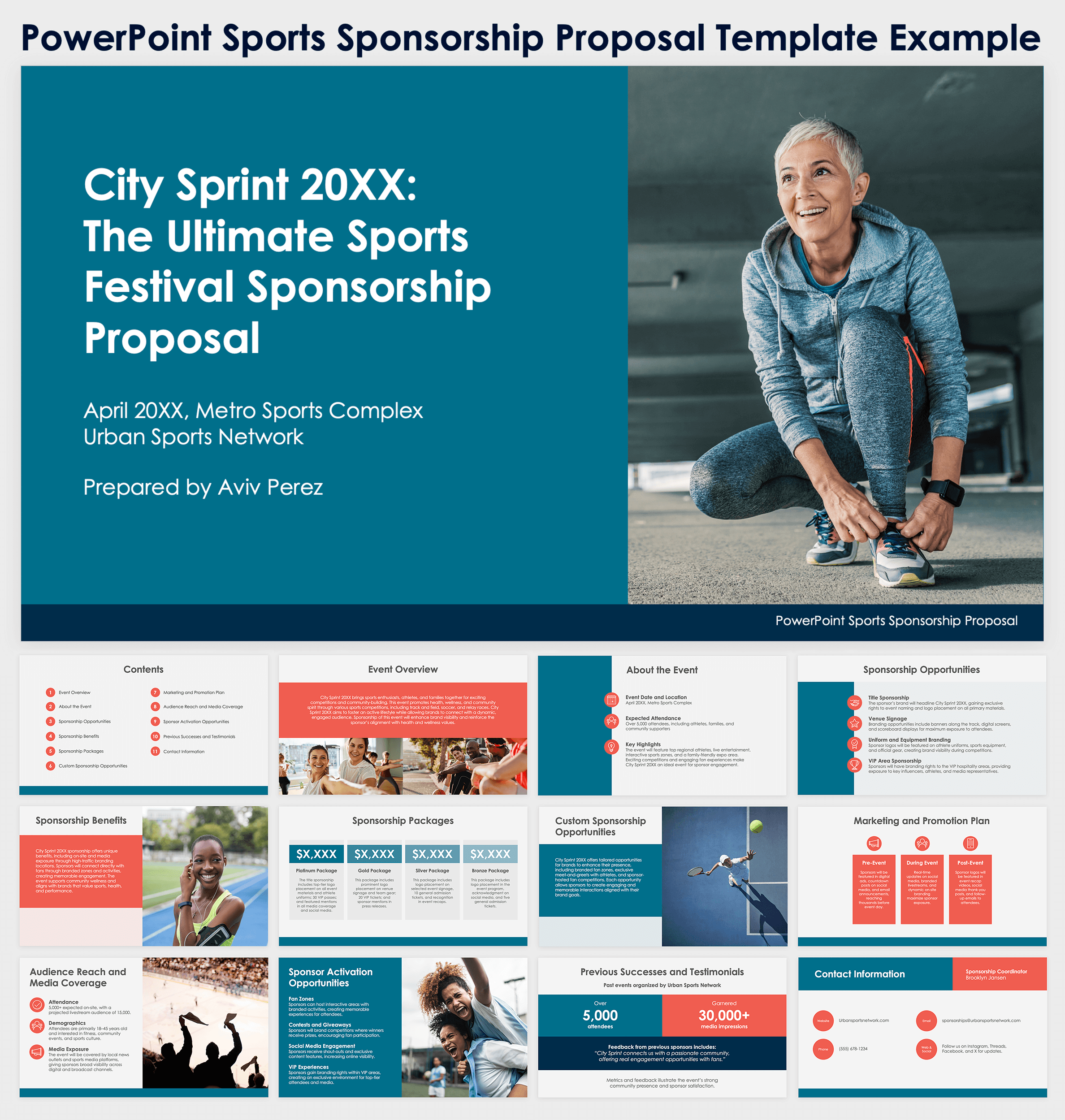 PowerPoint Sports Sponsorship Proposal Template