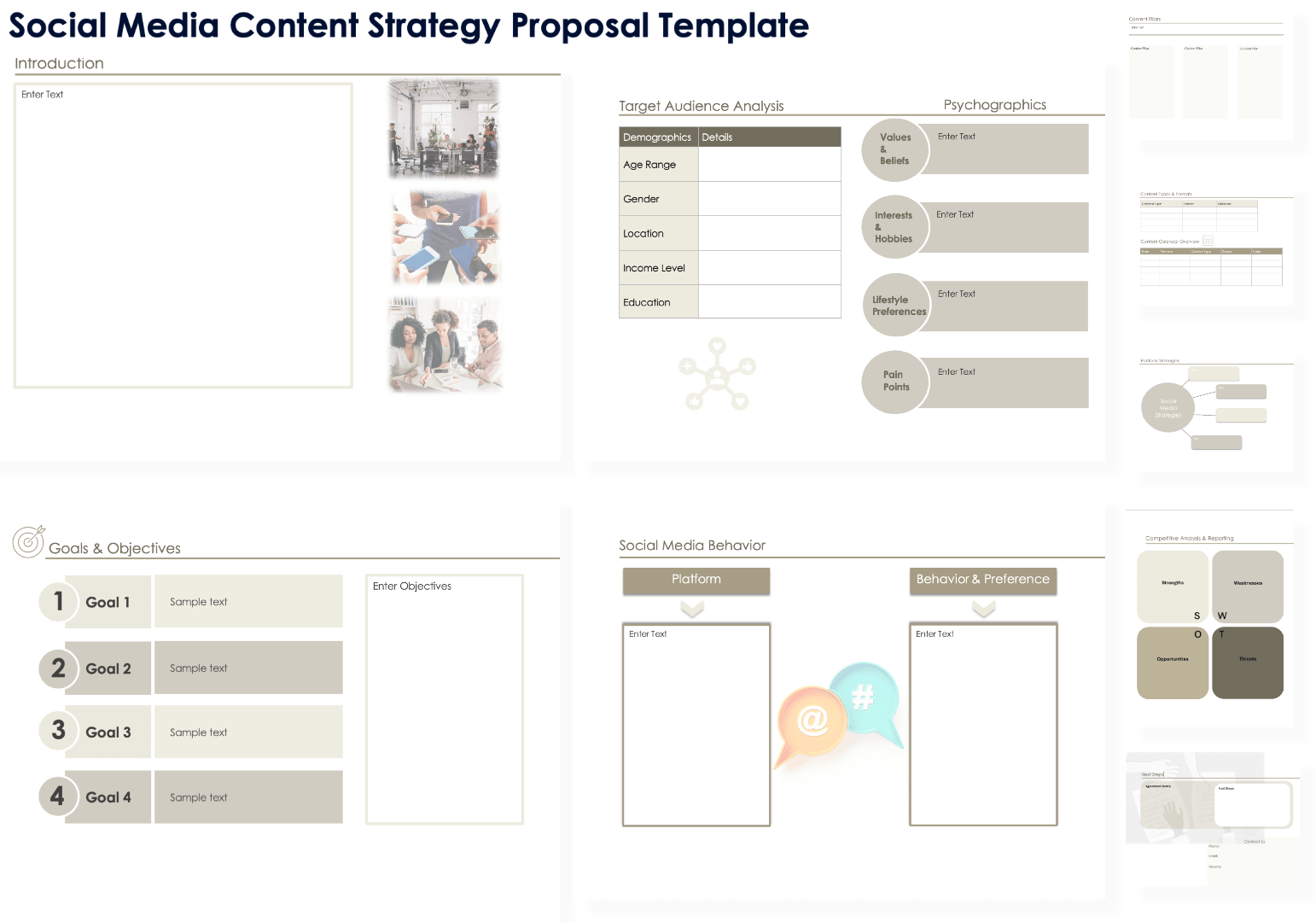 Social Media Content Strategy Proposal Template