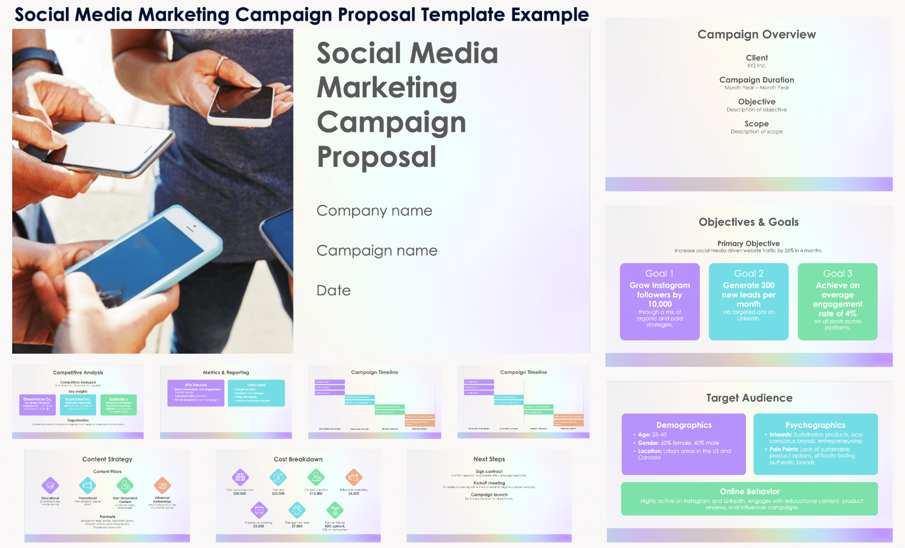 Social Media Marketing Campaign Proposal Template Example