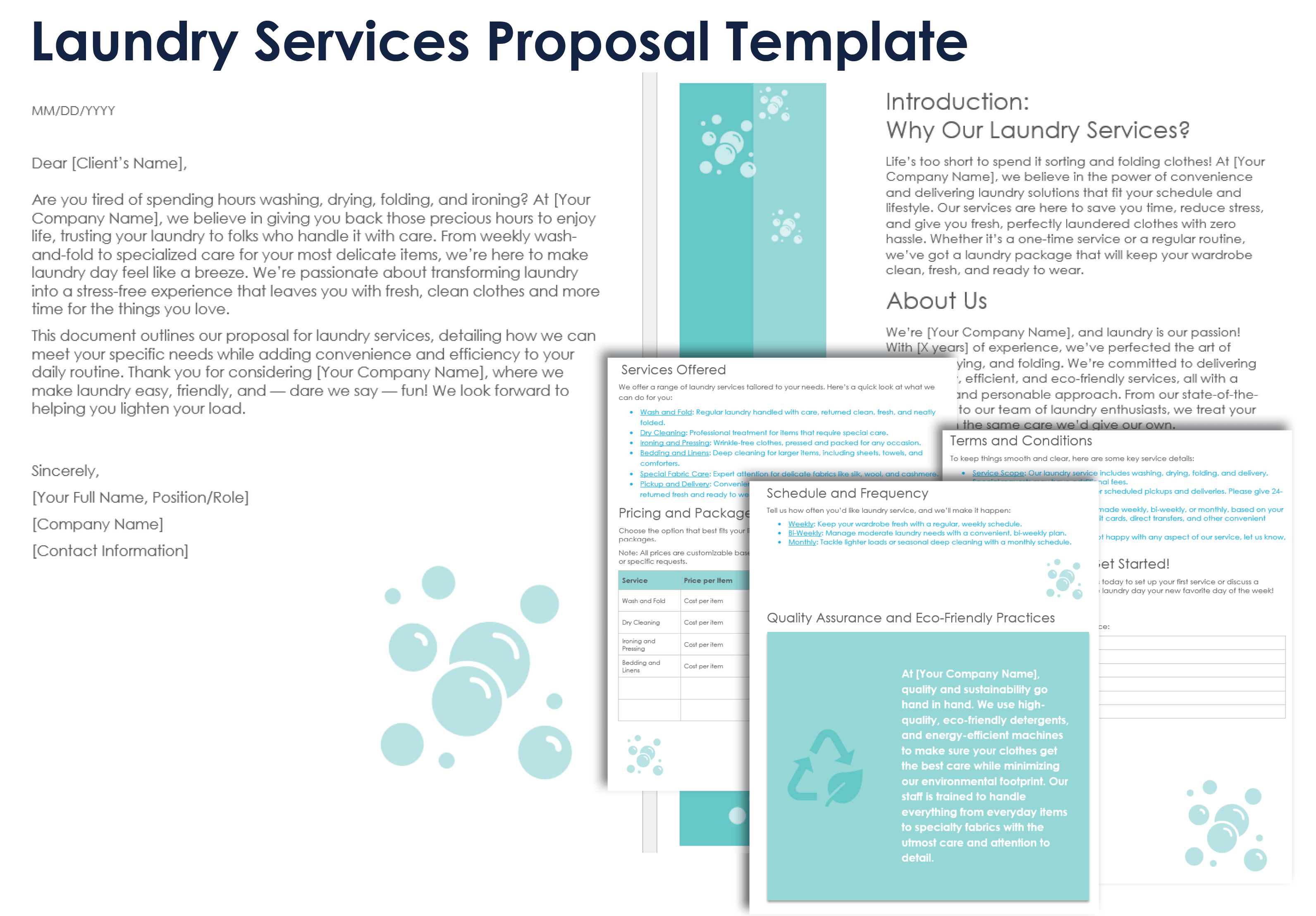 Laundry Services Proposal Template