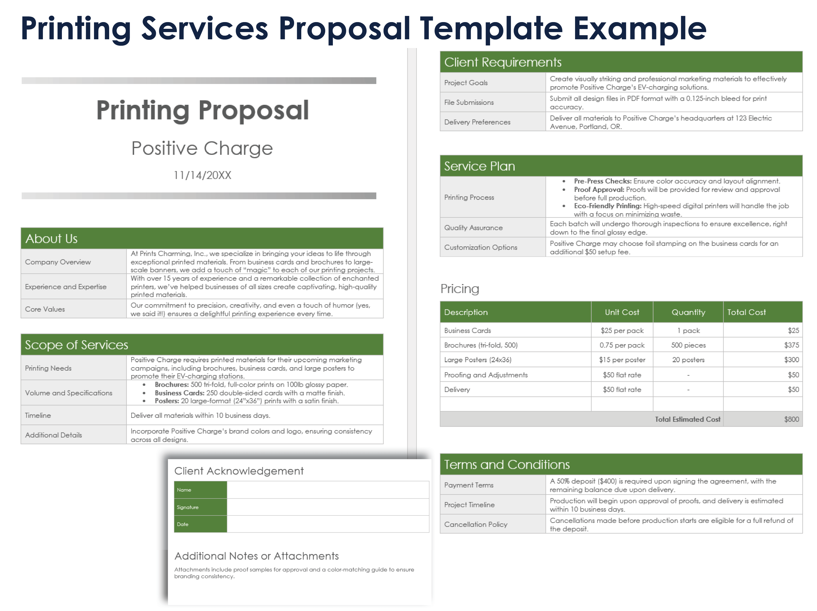 Printing Services Proposal Template