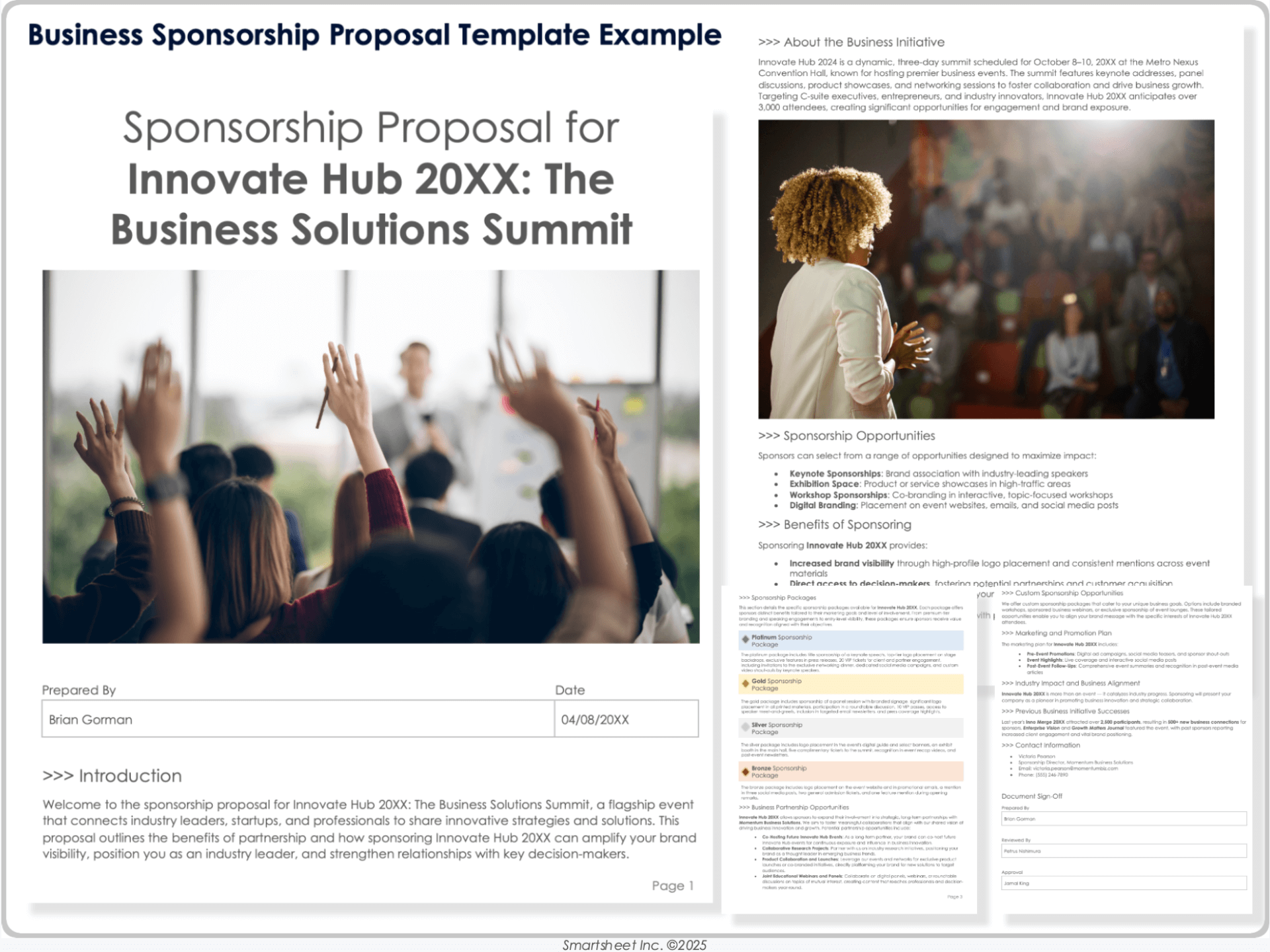 Business Sponsorship Proposal Template Example