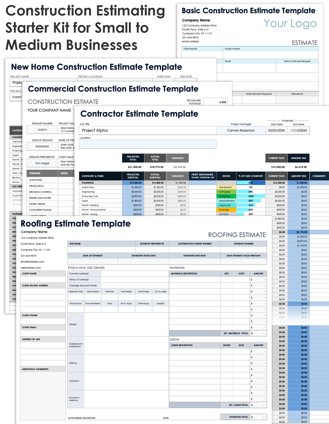 Construction Estimating Starter Kit for Small to Medium Businesses