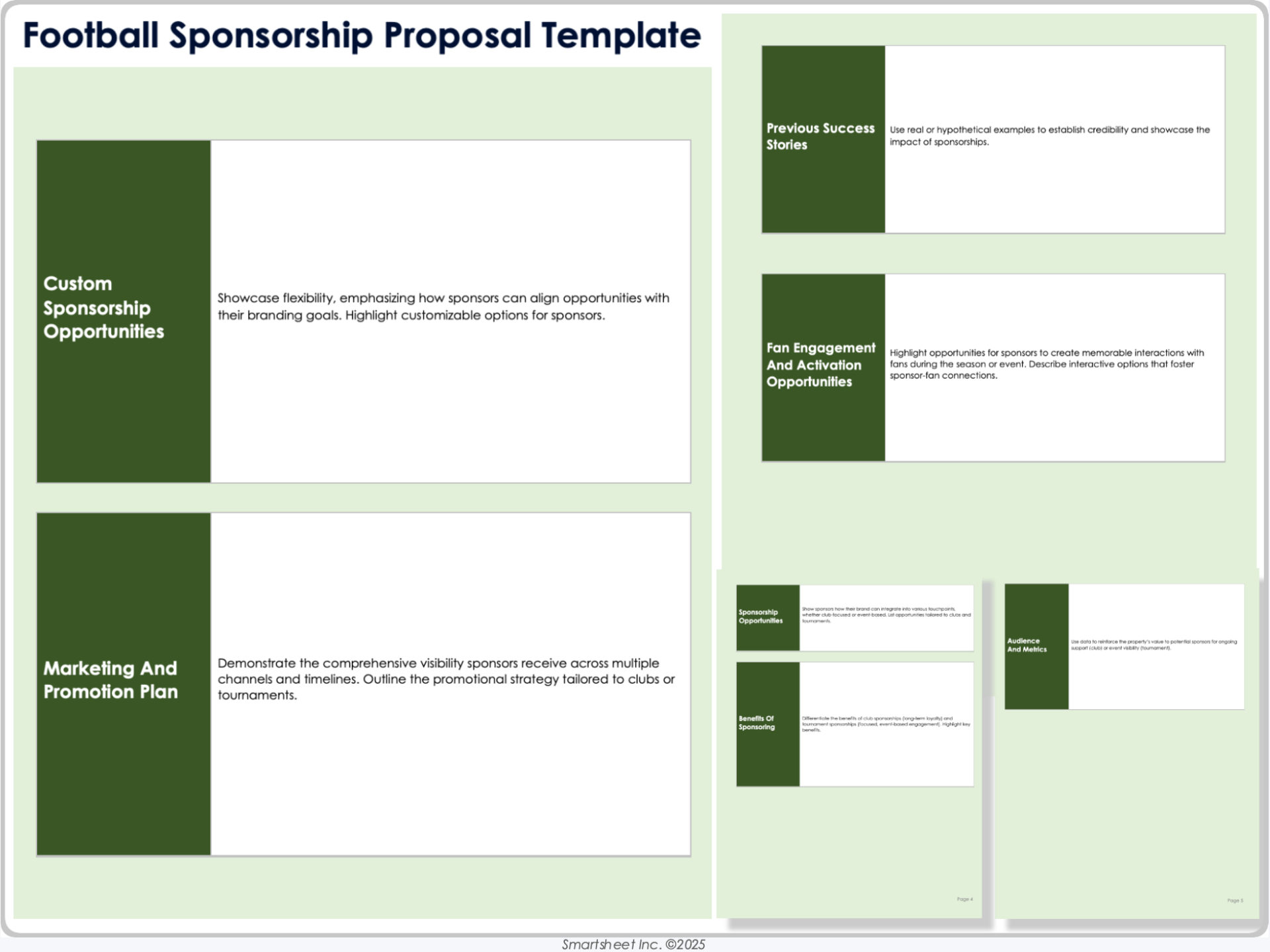 Football Sponsorship Proposal Template