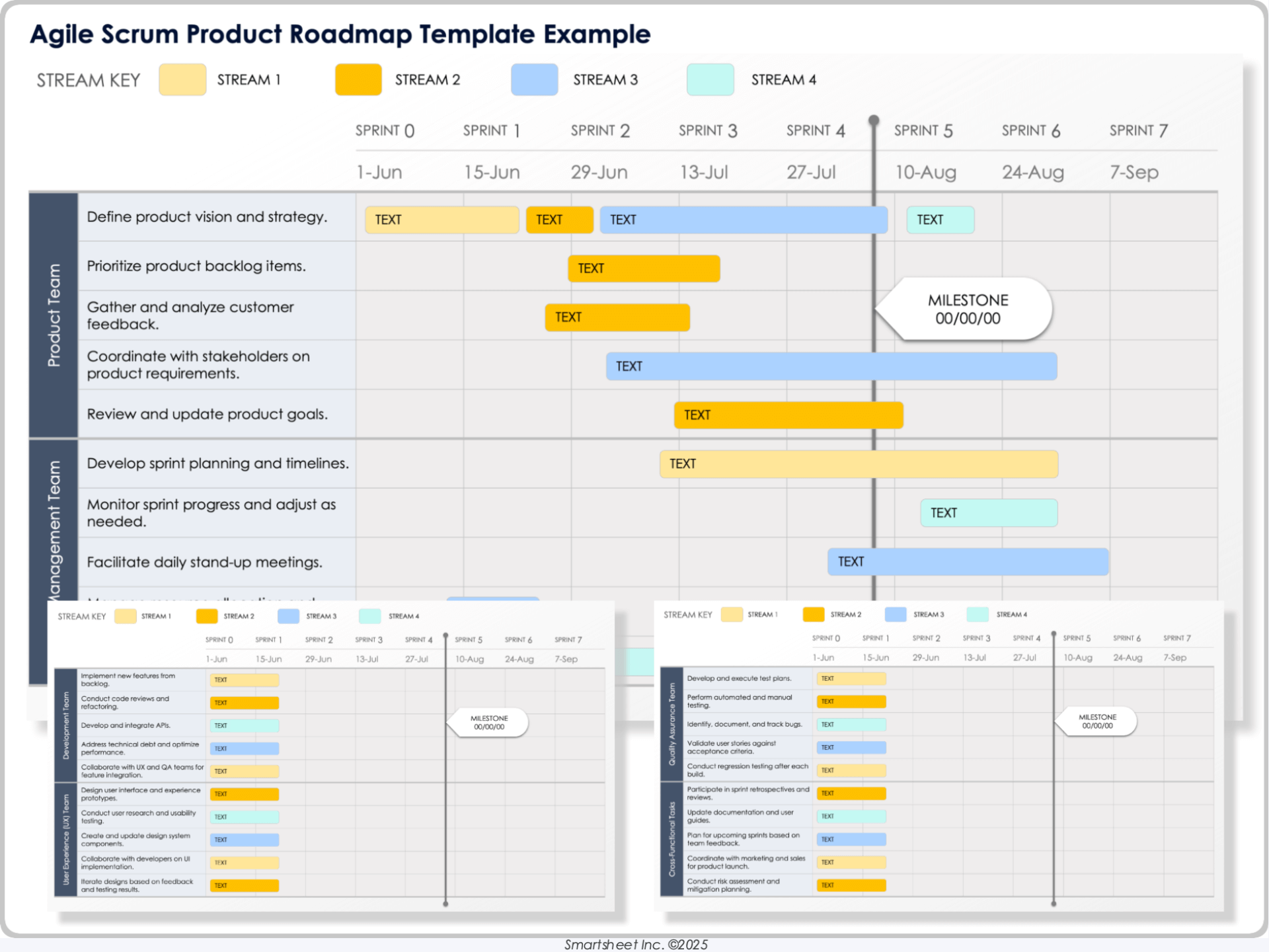 Agile Scrum Product Roadmap Template