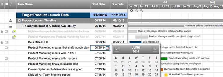 Gantt chart in Smartsheet