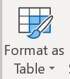 Format as Table Icon