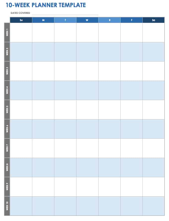 time management chart template