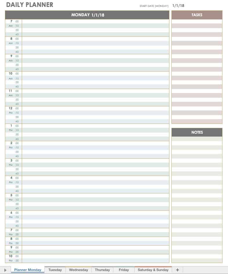  Daily Calendar Template Professional Word Templates