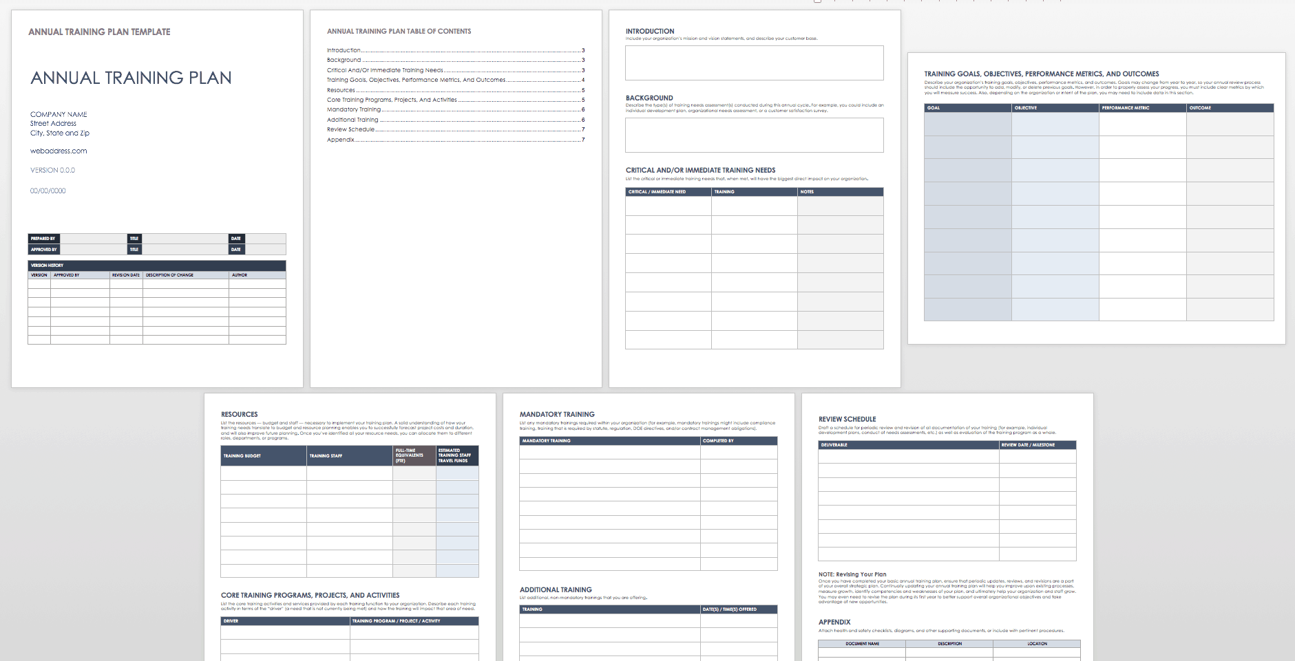 13+ Individual Training Plan Template