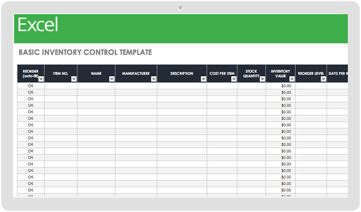 Table Template Excel Tutor Suhu