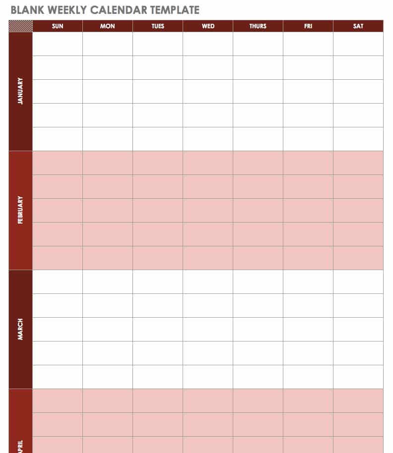 15 Free Weekly Calendar Templates Smartsheet